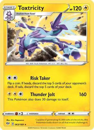 Toxtricity 063/189 - SWSH03 Darkness Ablaze Reverse Holofoil