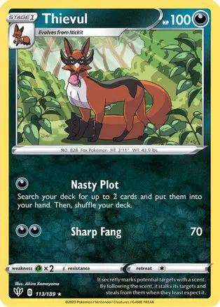 Thievul 113/189 - SWSH03 Darkness Ablaze Reverse Holofoil