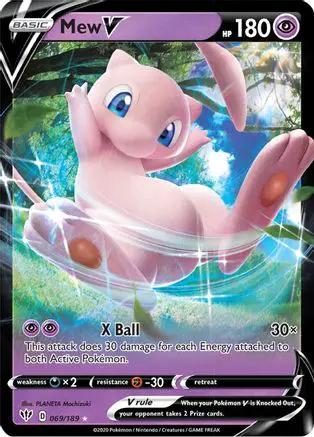 Mew V 069/189 - SWSH03 Darkness Ablaze Holofoil