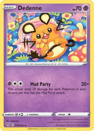 Dedenne 078/189 - SWSH03 Darkness Ablaze Reverse Holofoil