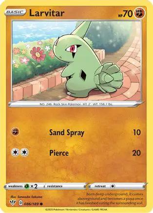 Larvitar 086/189 - SWSH03 Darkness Ablaze