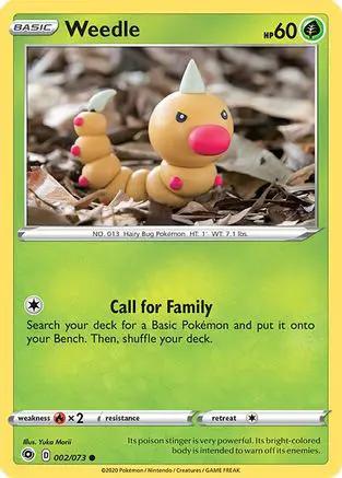 Weedle 002/73 - Champions Path Reverse Holofoil