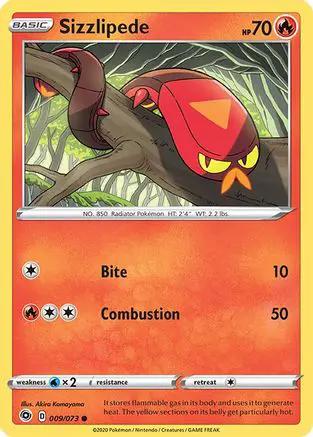 Sizzlipede 009/73 - Champions Path Reverse Holofoil