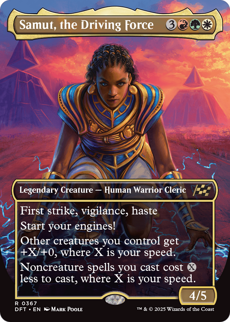 Samut, the Driving Force (DFT-367) - Aetherdrift (Borderless) Foil