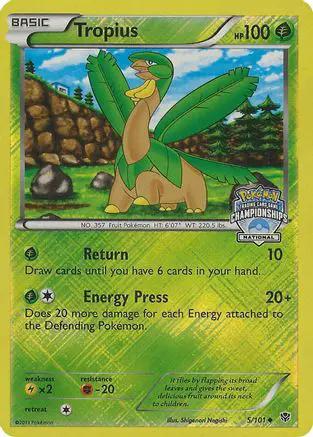 Tropius (National Championships) 005/101 - League & Championship Cards Reverse Holofoil