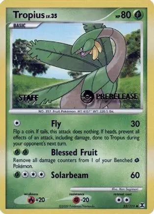 Tropius (Prerelease) [Staff] 052/111 - Nintendo Promos