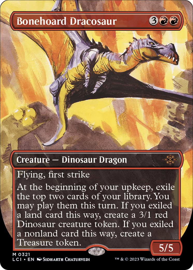Bonehoard Dracosaur (LCI-321) - The Lost Caverns of Ixalan (Borderless) Foil