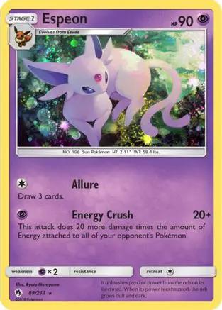 Espeon (Cosmos Holo) 089/214 - Blister Exclusives Holofoil