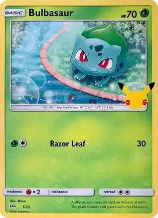 Bulbasaur 001/25 - McDonalds 25th Anniversary Promos