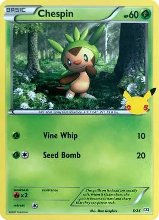 Chespin 006/25 - McDonalds 25th Anniversary Promos Holofoil