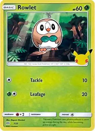 Rowlet 007/25 - McDonalds 25th Anniversary Promos