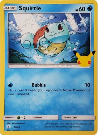 Squirtle 017/25 - McDonalds 25th Anniversary Promos Holofoil