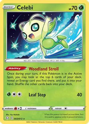 Celebi 003/072 - Shining Fates Reverse Holofoil