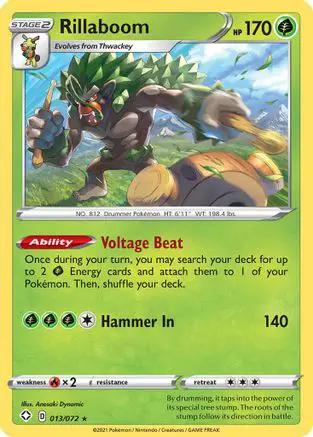Rillaboom 013/072 - Shining Fates Reverse Holofoil