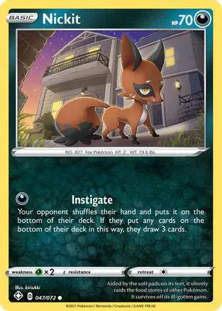 Nickit 047/072 - Shining Fates Reverse Holofoil
