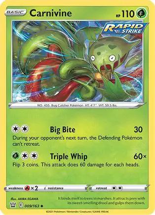 Carnivine 009/163 - SWSH05 Battle Styles Reverse Holofoil