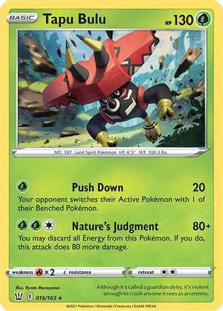 Tapu Bulu 016/163 - SWSH05 Battle Styles Reverse Holofoil