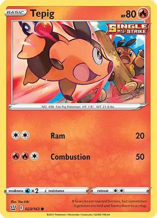 Tepig 023/163 - SWSH05 Battle Styles Reverse Holofoil