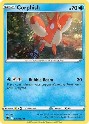 Corphish 038/163 - SWSH05 Battle Styles Reverse Holofoil