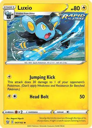 Luxio 047/163 - SWSH05 Battle Styles Reverse Holofoil