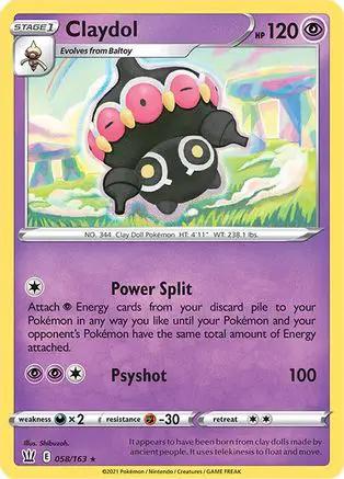 Claydol 058/163 - SWSH05 Battle Styles Reverse Holofoil