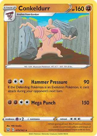 Conkeldurr 075/163 - SWSH05 Battle Styles Reverse Holofoil