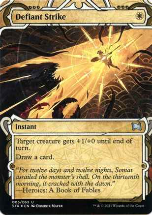 Defiant Strike (STA-003) - Strixhaven Mystical Archive (Borderless) Foil