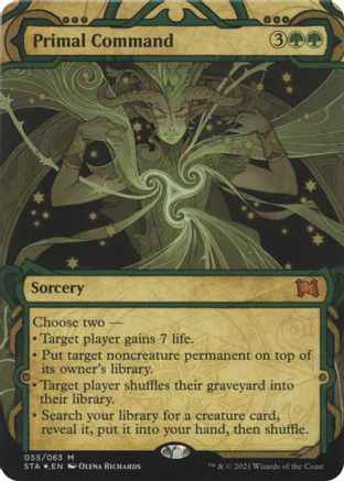 Primal Command (Foil Etched) (STA-055) - Strixhaven Mystical Archive (Borderless) Foil