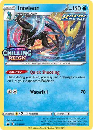 Inteleon (Prerelease) SWSH113/307 - SWSH Sword & Shield Promo Cards Holofoil