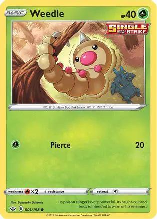 Weedle 001/198 - SWSH06 Chilling Reign