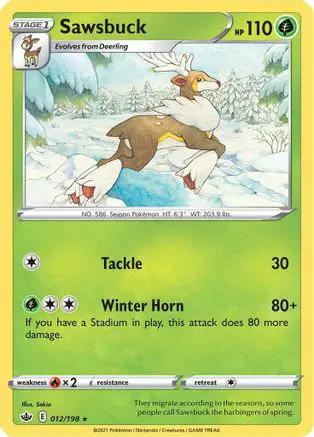 Sawsbuck 012/198 - SWSH06 Chilling Reign Reverse Holofoil