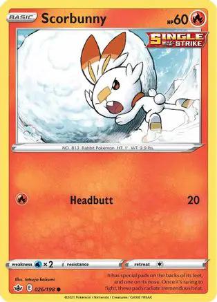 Scorbunny 026/198 - SWSH06 Chilling Reign Reverse Holofoil