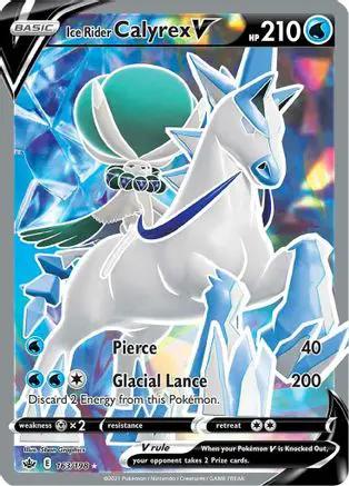 Ice Rider Calyrex V (Full Art) 163/198 - SWSH06 Chilling Reign Holofoil