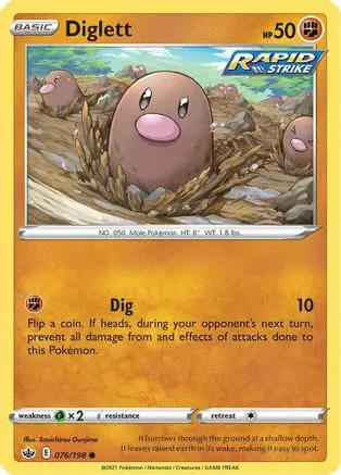 Diglett 076/198 - SWSH06 Chilling Reign