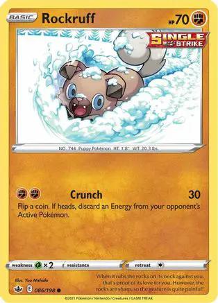 Rockruff 086/198 - SWSH06 Chilling Reign Reverse Holofoil