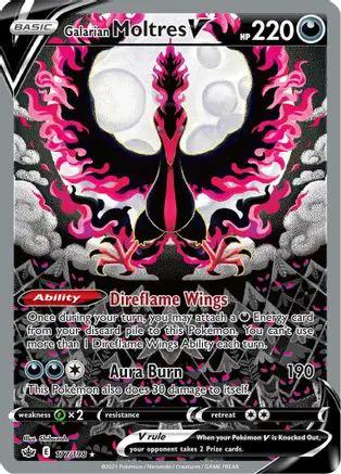Galarian Moltres V (Alternate Full Art) 177/198 - SWSH06 Chilling Reign Holofoil