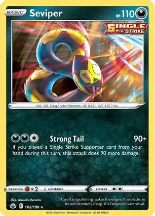 Seviper 102/198 - SWSH06 Chilling Reign Reverse Holofoil