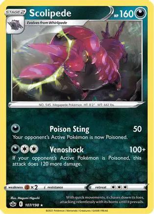 Scolipede 107/198 - SWSH06 Chilling Reign Reverse Holofoil