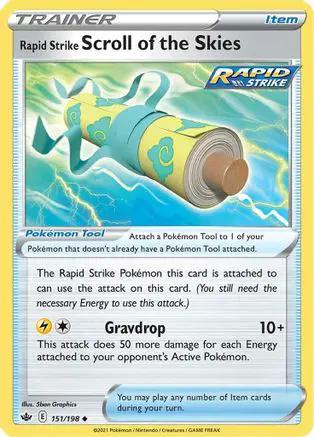 Rapid Strike Scroll of the Skies 151/198 - SWSH06 Chilling Reign Reverse Holofoil