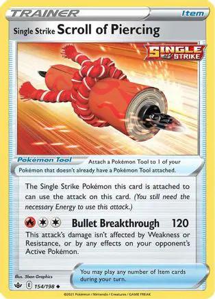 Single Strike Scroll of Piercing 154/198 - SWSH06 Chilling Reign