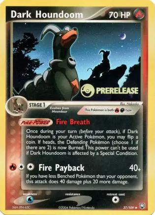 Dark Houndoom (Prerelease) 037/109 - Nintendo Promos Holofoil