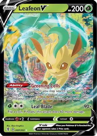 Leafeon V 007/203 - SWSH07 Evolving Skies Holofoil