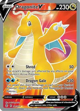 Dragonite V (Full Art) 191/203 - SWSH07 Evolving Skies Holofoil