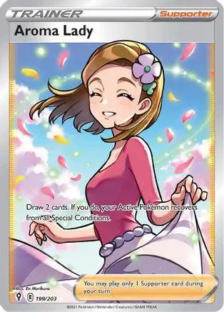 Aroma Lady (Full Art) 199/203 - SWSH07 Evolving Skies Holofoil