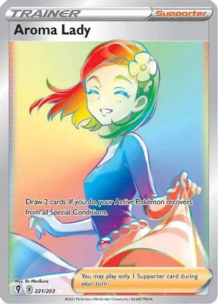 Aroma Lady (Secret) 221/203 - SWSH07 Evolving Skies Holofoil