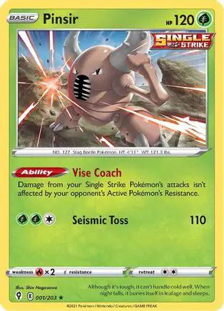 Pinsir 001/203 - SWSH07 Evolving Skies