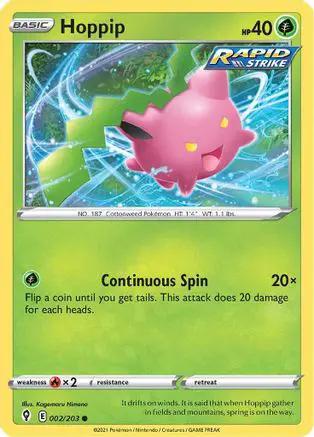 Hoppip 002/203 - SWSH07 Evolving Skies Reverse Holofoil