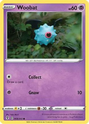 Woobat 068/203 - SWSH07 Evolving Skies Reverse Holofoil