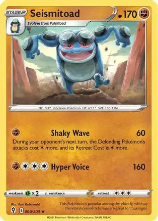 Seismitoad 090/203 - SWSH07 Evolving Skies Reverse Holofoil