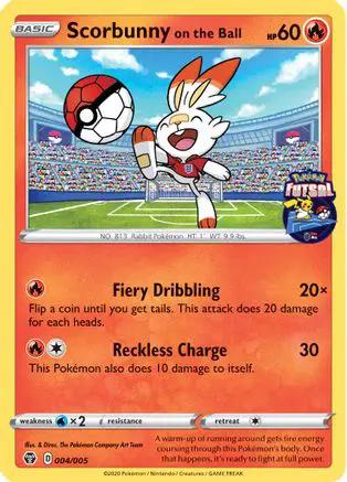 Scorbunny on the Ball (Pokemon Futsal) 004/005 - Miscellaneous Cards & Products